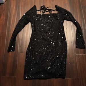 Black sequence dress size small